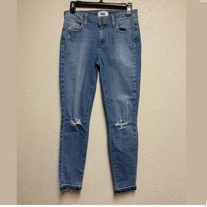 Paige Verdugo Crop Jeans Ripped Knees
